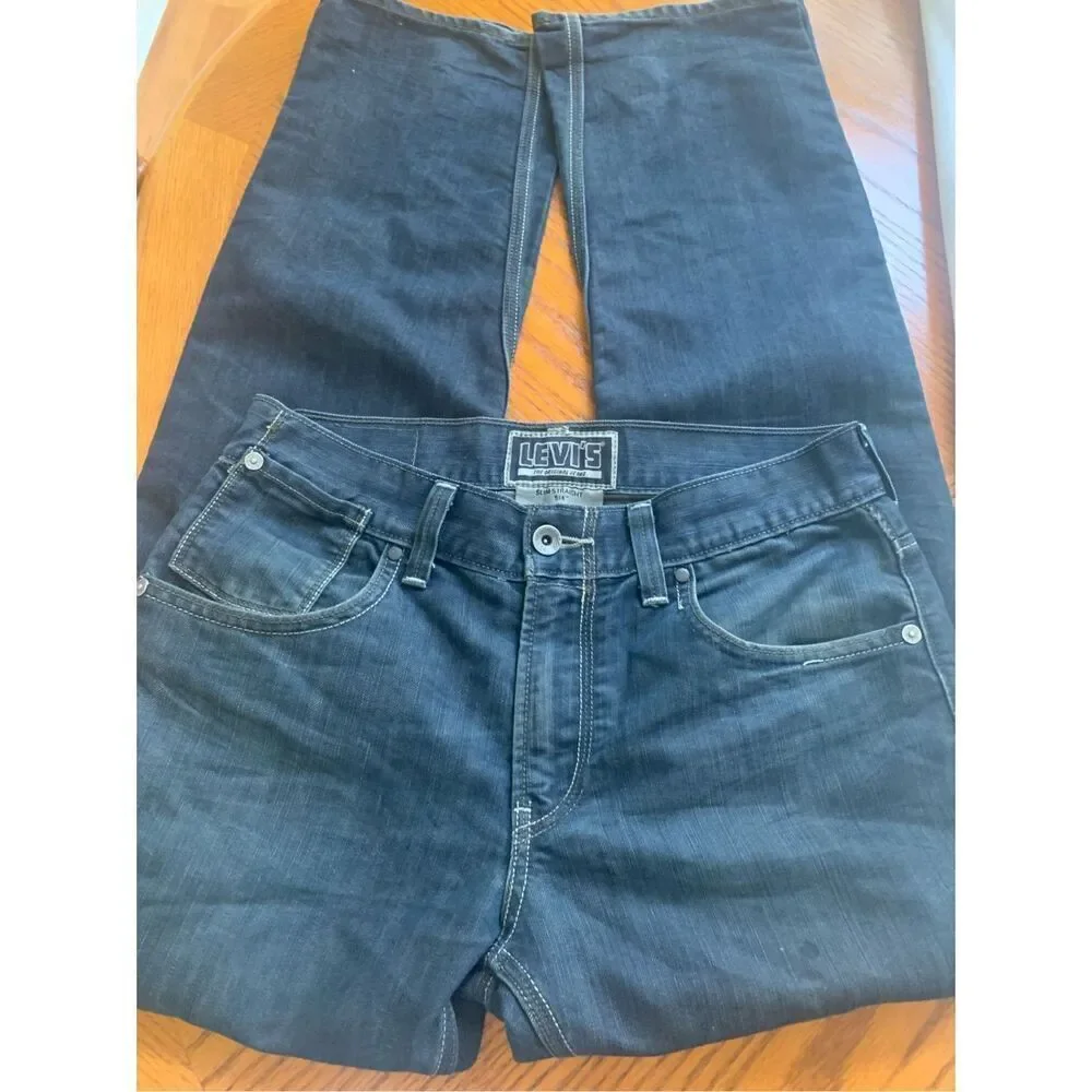 Levi Strauss 514 Original Riveted Mens Dark Blue Jeans